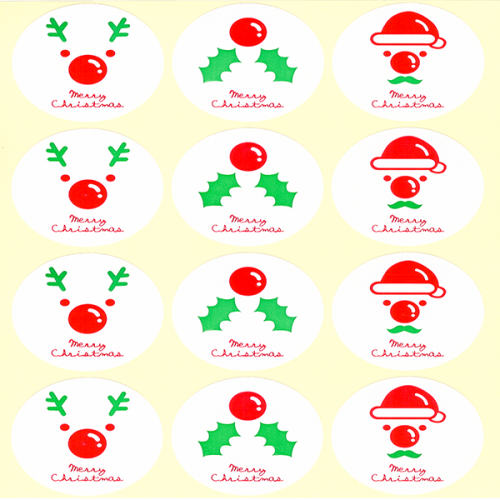 우성홈베이킹 스티커(크리스마스3종2) 베이커리 포장꾸미기용