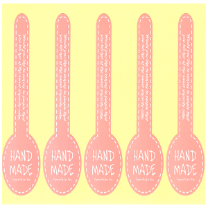 우성홈베이킹 스티커(빼빼로롤리팝)핑크 베이커리 포장꾸미기용